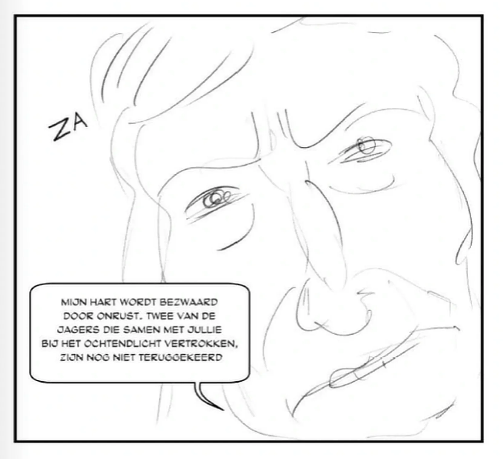 Schetspagina 2 uit de graphic novel Het Pad van de Blackfeet door Ben Art Work