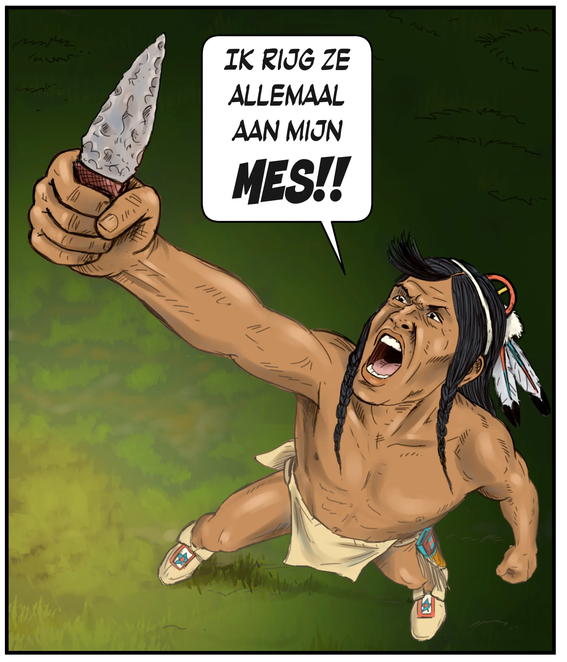 Schetspagina 8 uit de graphic novel Het Pad van de Blackfeet door Ben Art Work