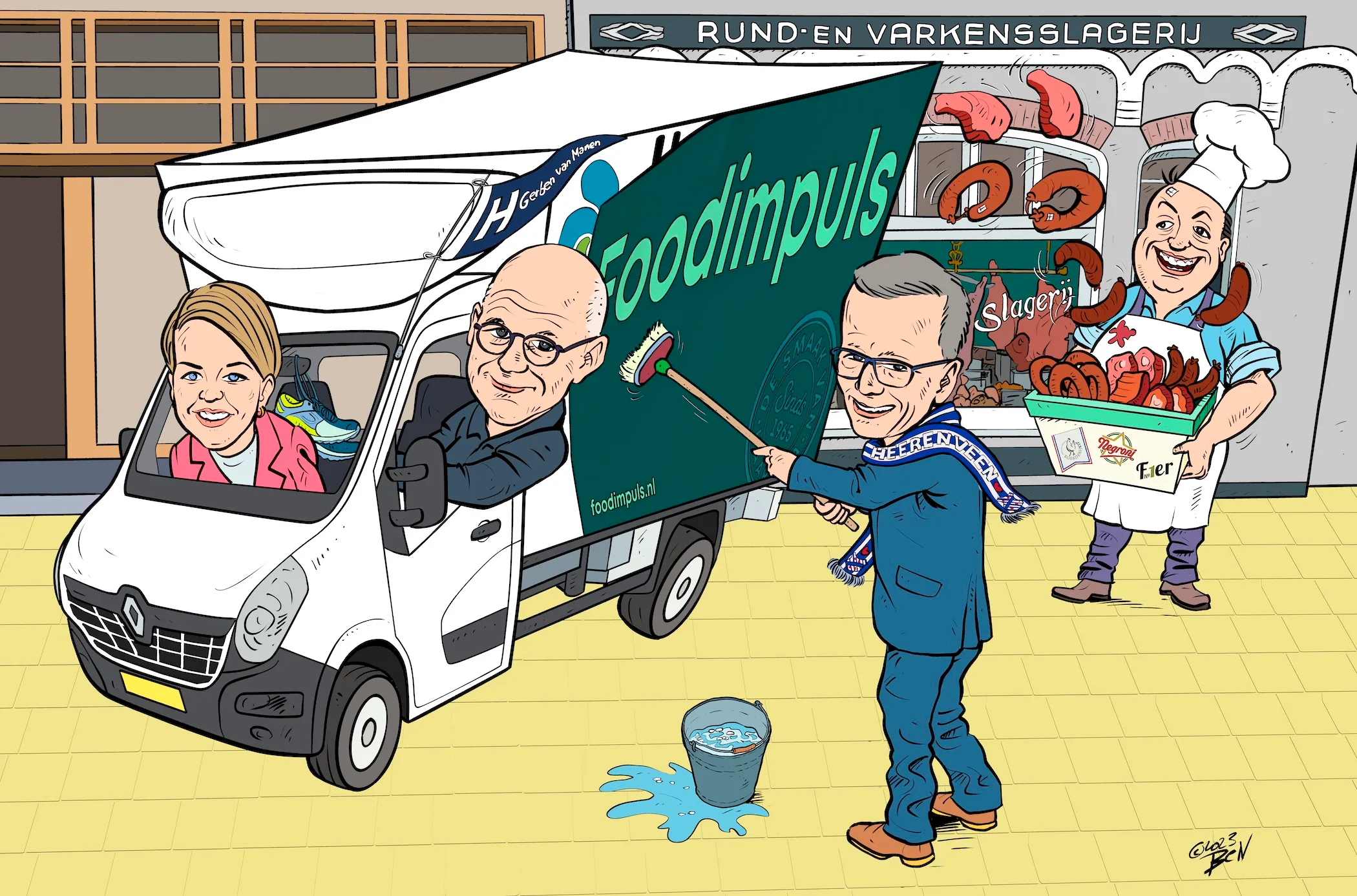 Cartoon op maat door Ben Art Work (voorbeeld 2)