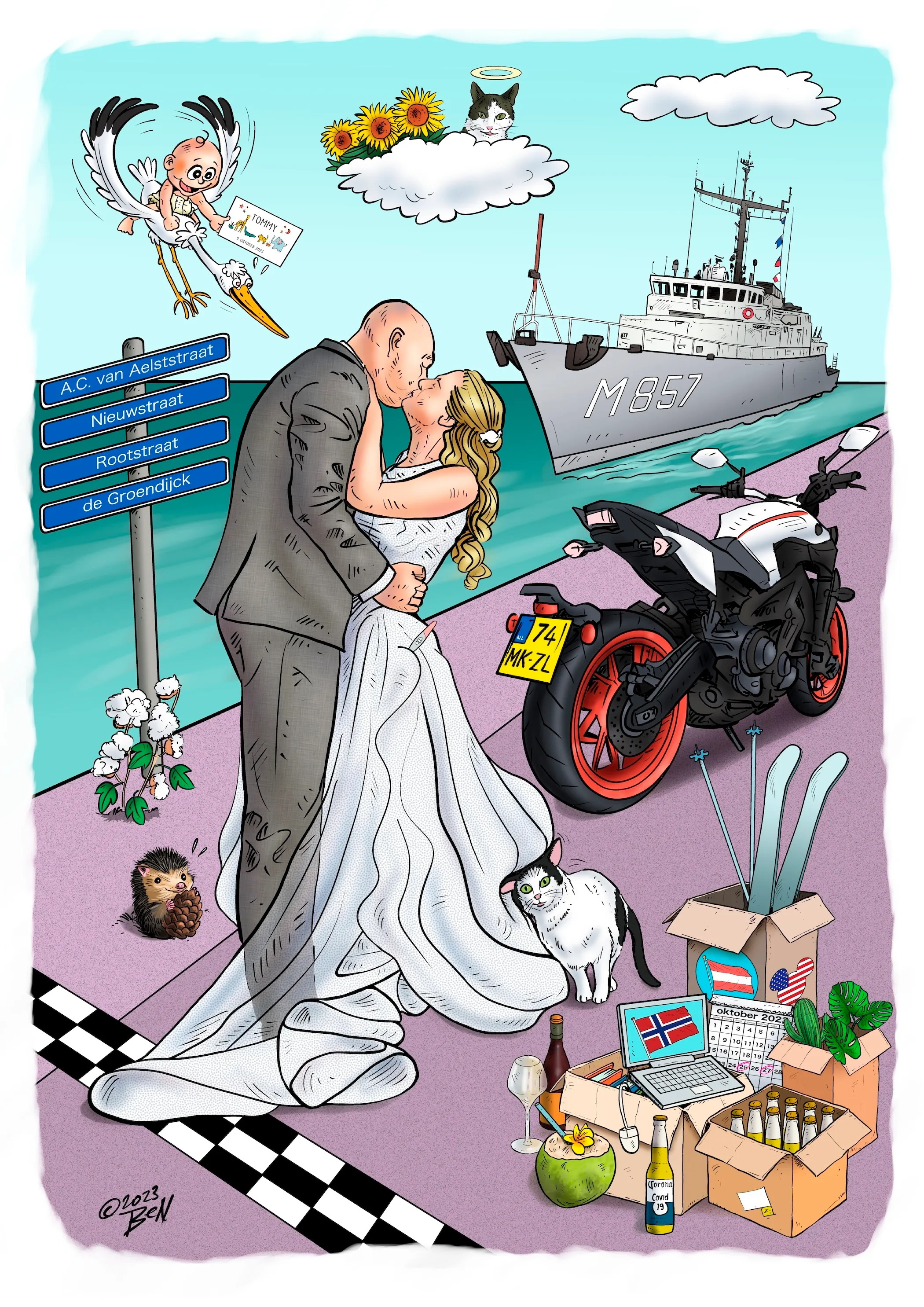 Redactionele illustratie van Ben Art Work