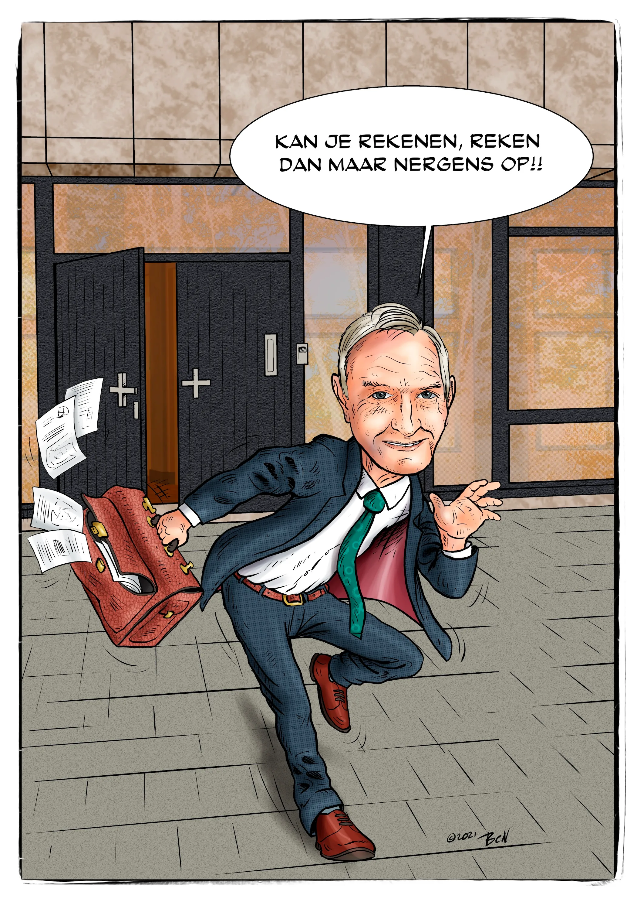 Digitaal portret in karikatuurstijl (voorbeeld 4)