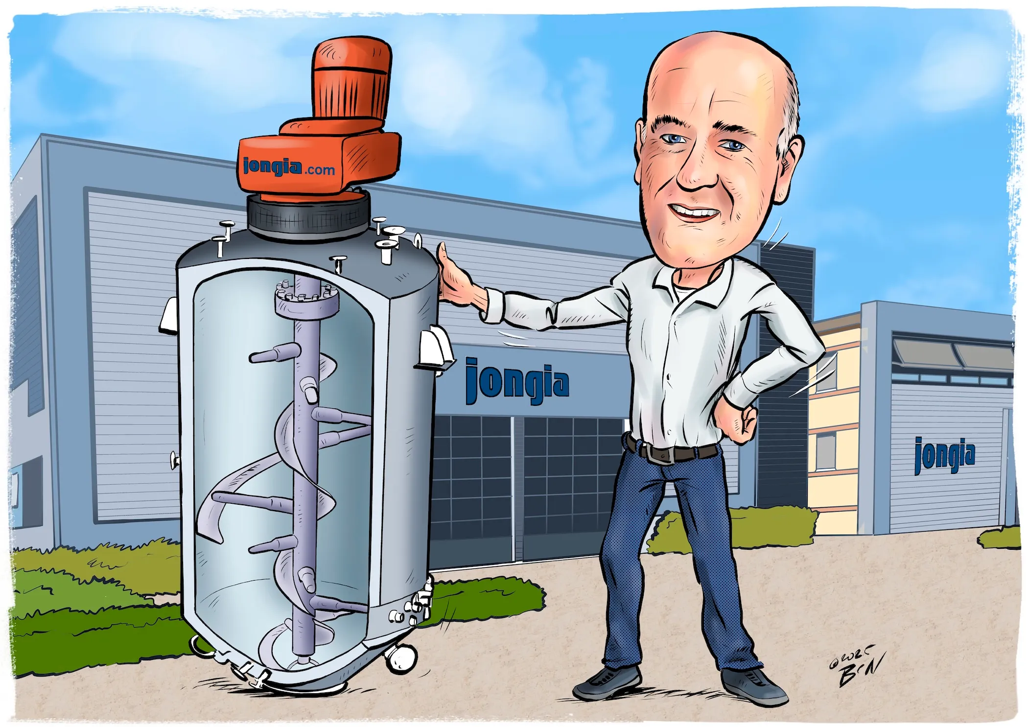 Digitaal portret in karikatuurstijl (voorbeeld 6)