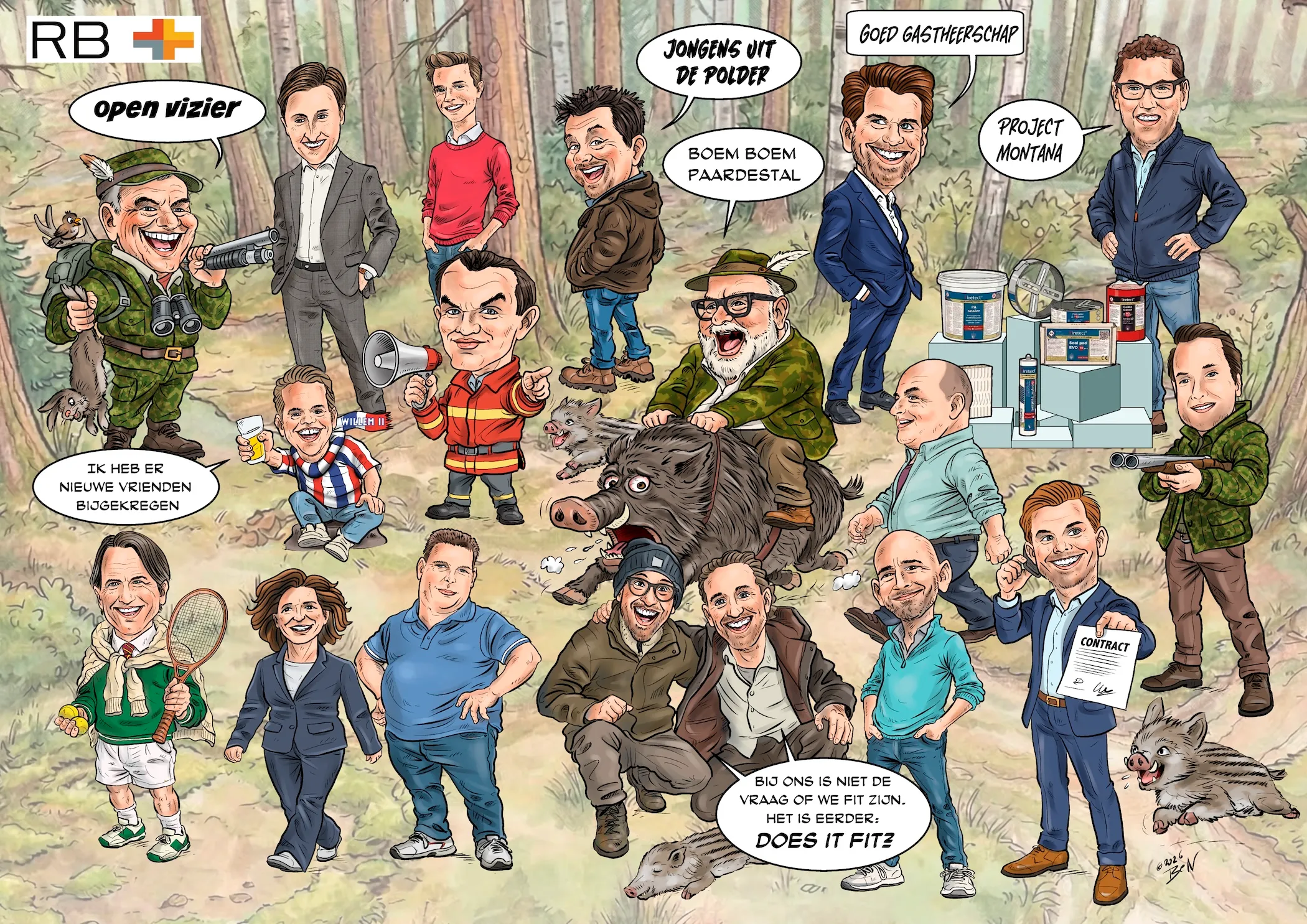 Digitaal portret in karikatuurstijl (voorbeeld 2)