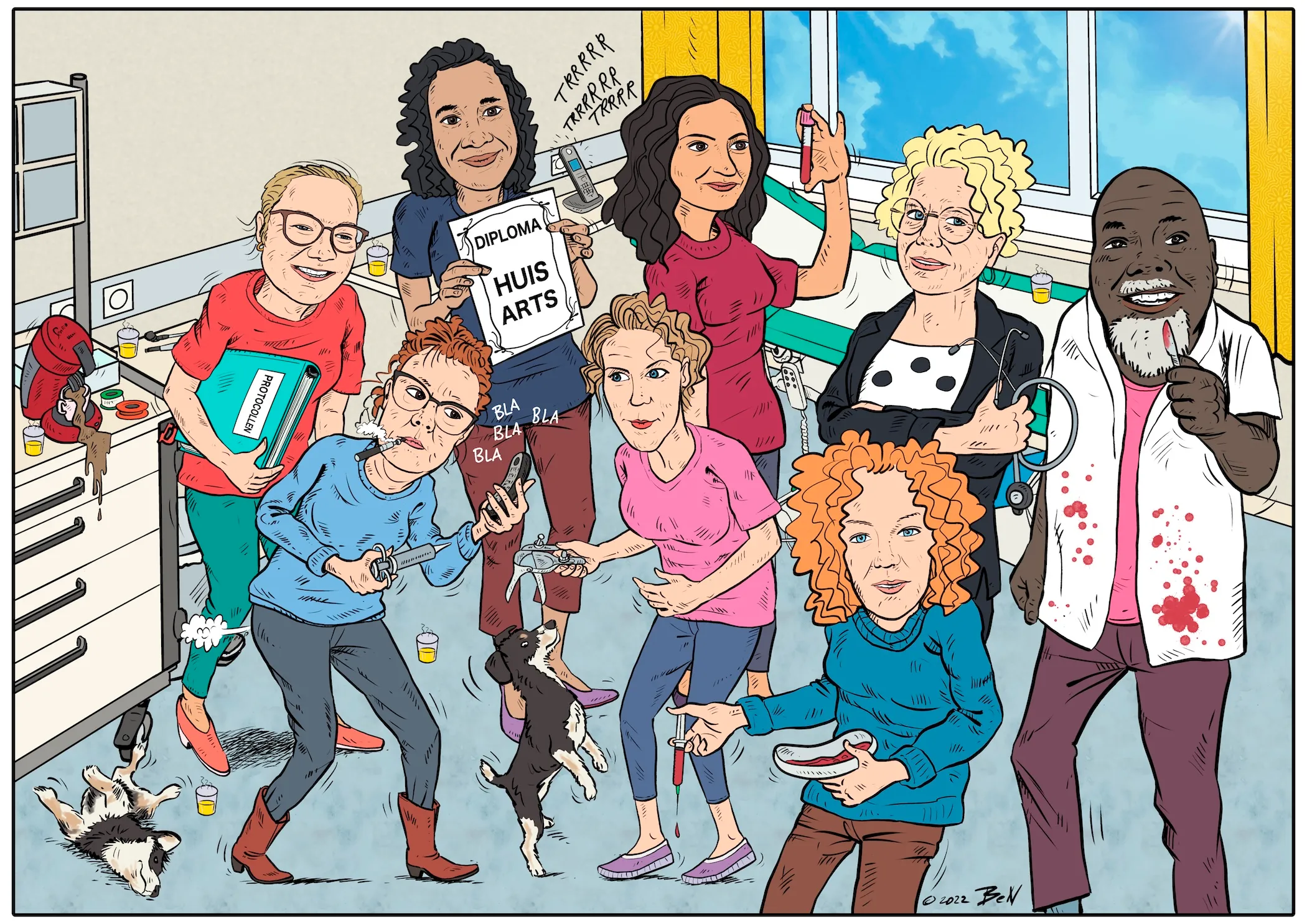 Digitaal portret in karikatuurstijl (voorbeeld 3)
