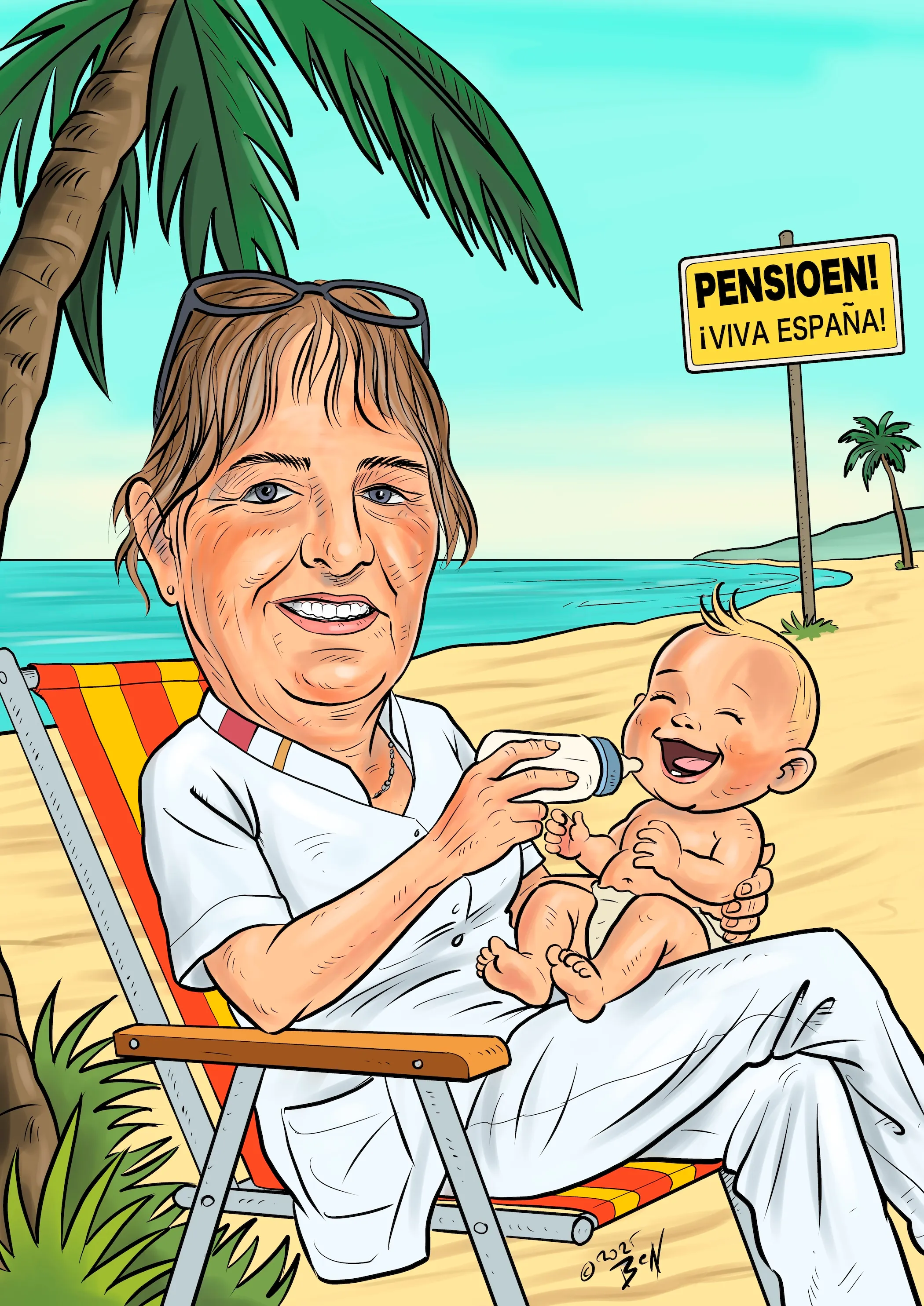 Digitaal portret in karikatuurstijl — voorbeeld 18