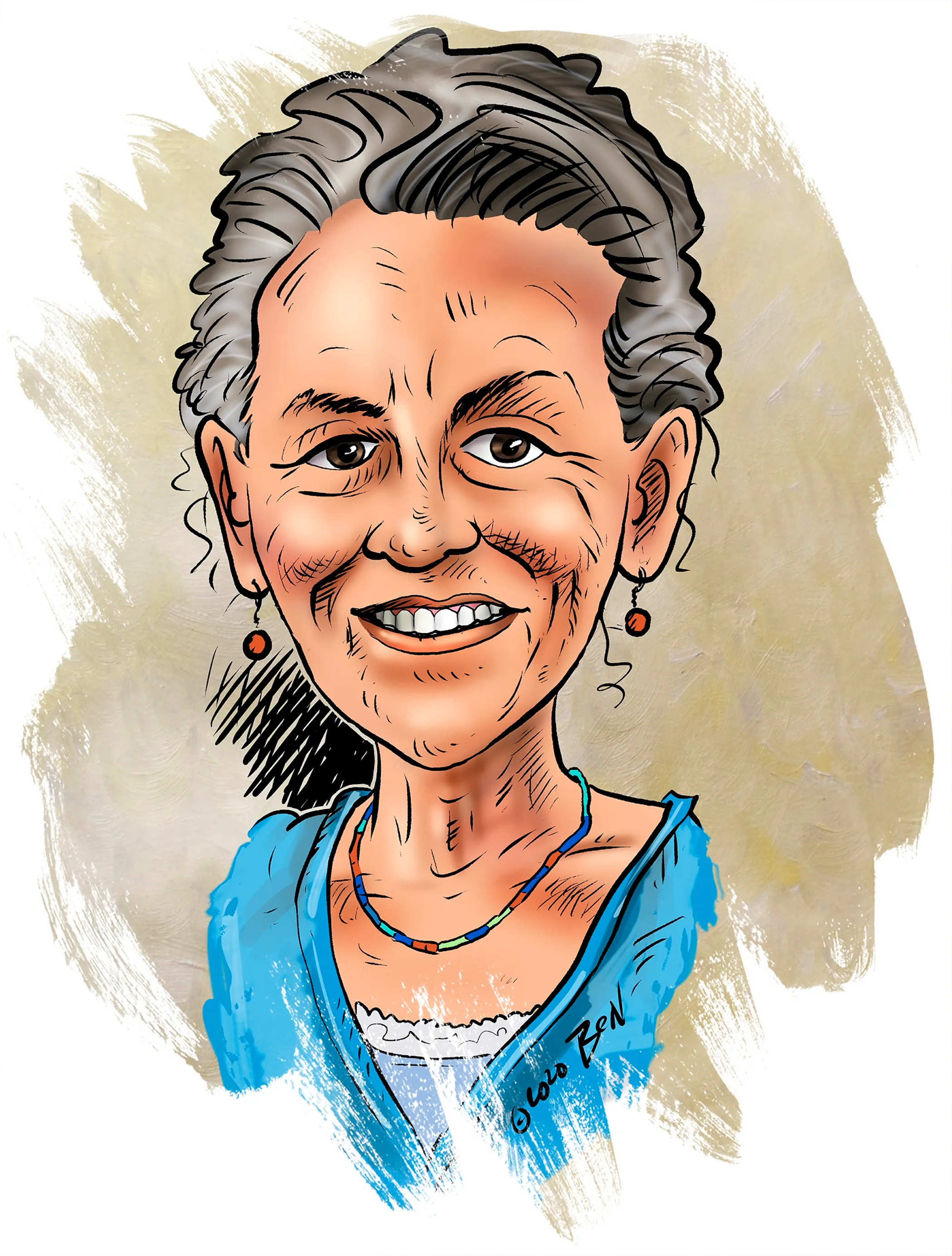 Digitaal portret in karikatuurstijl — voorbeeld 20