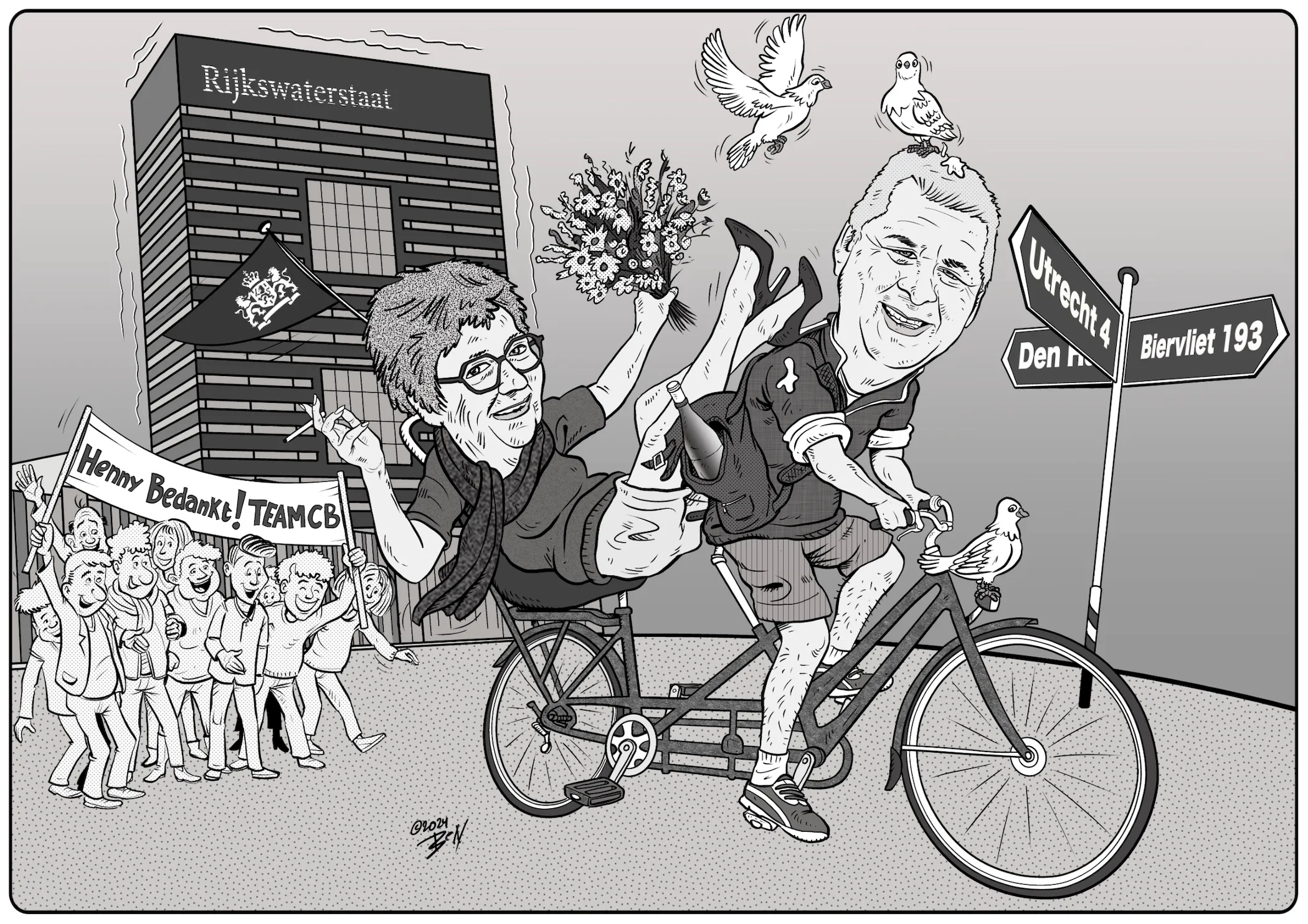 Digitaal portret in karikatuurstijl — voorbeeld 9