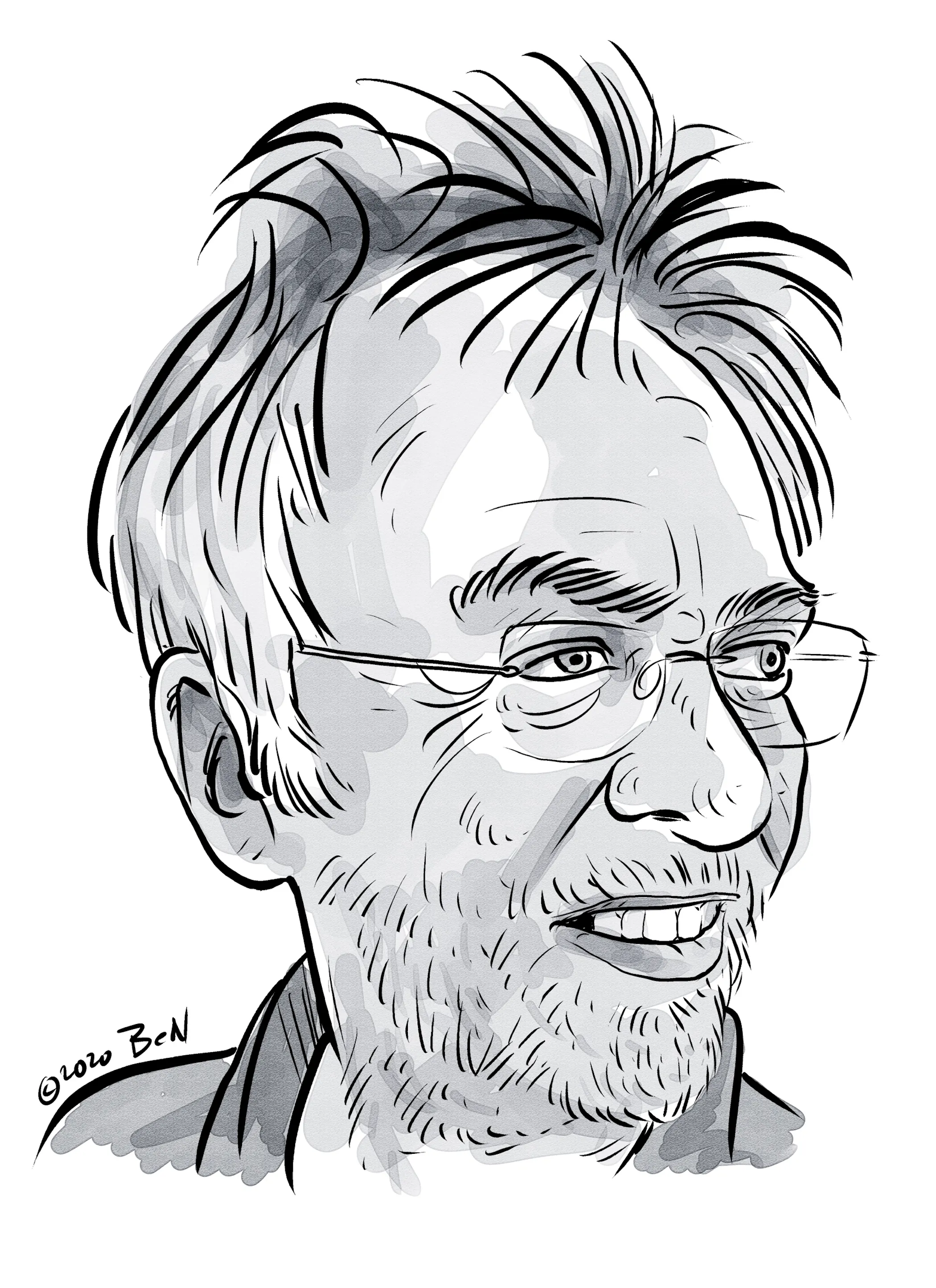 Digitaal portret in karikatuurstijl — voorbeeld 22