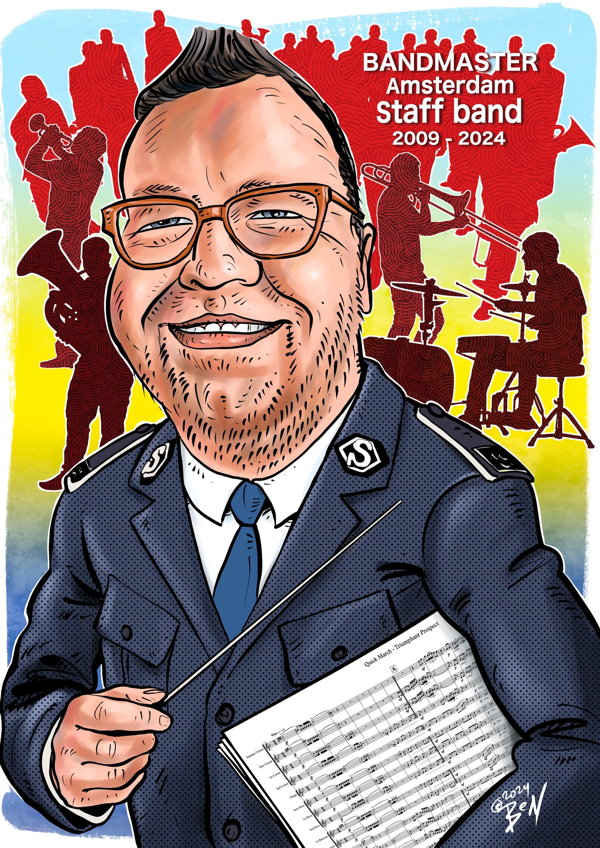 Digitaal portret in karikatuurstijl — voorbeeld 24