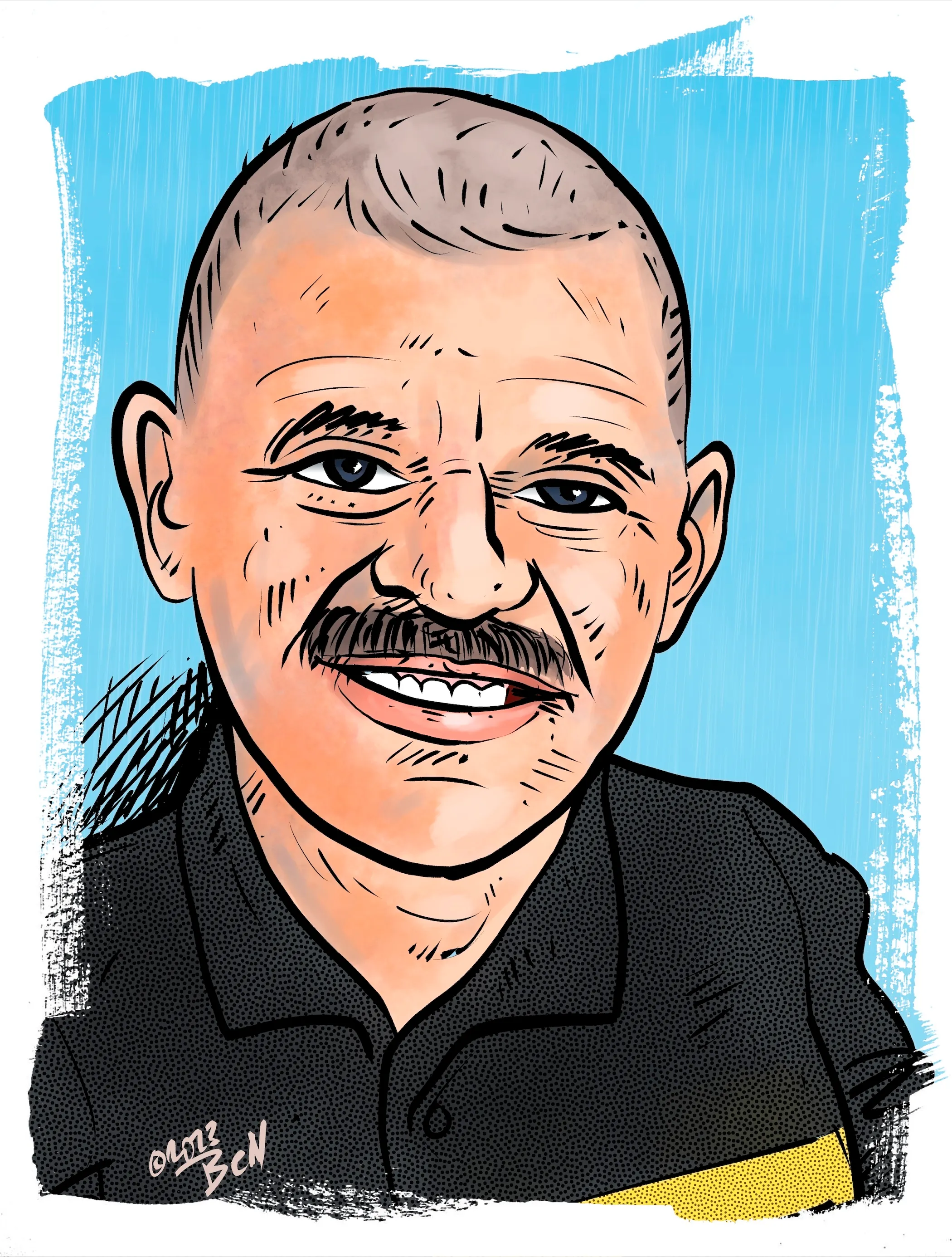 Digitaal portret in karikatuurstijl — voorbeeld 26