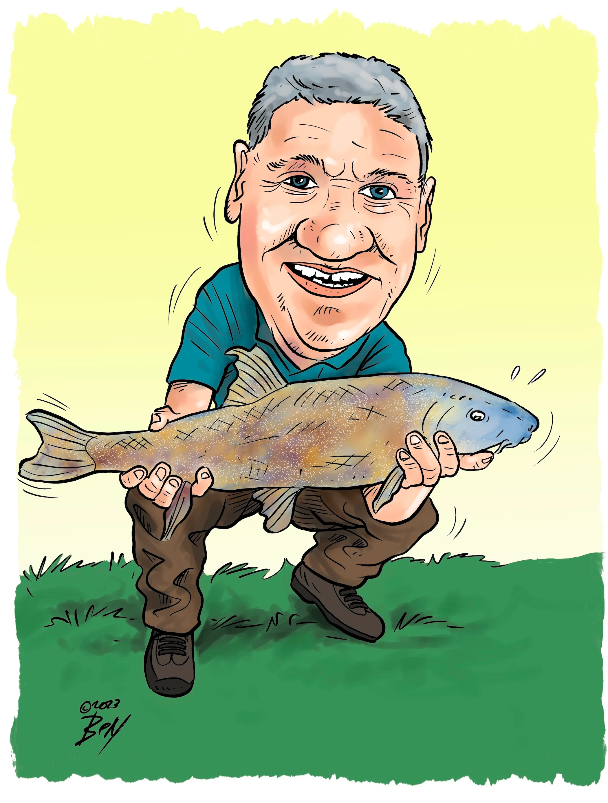 Digitaal portret in karikatuurstijl — voorbeeld 28