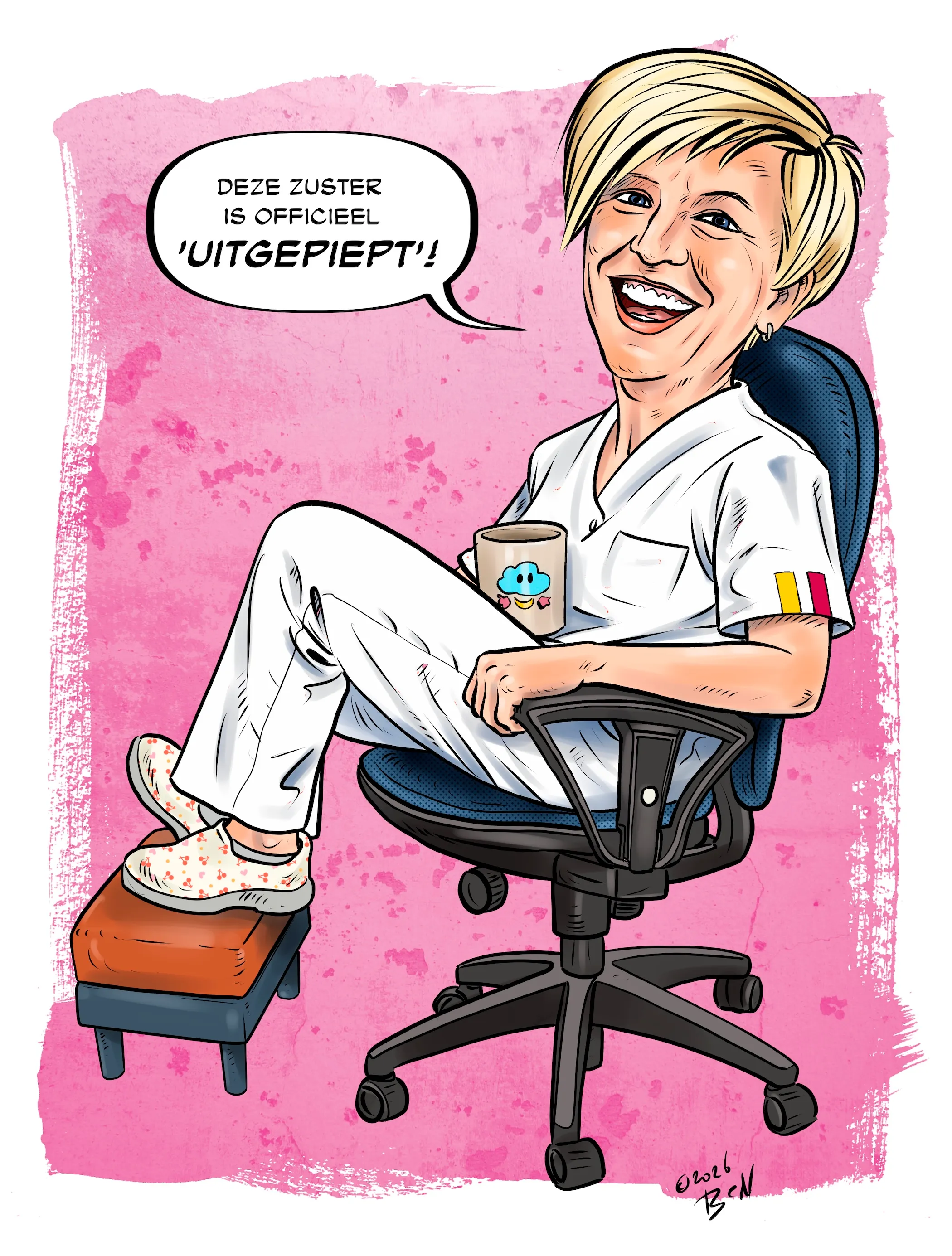 Digitaal portret in karikatuurstijl — voorbeeld 29