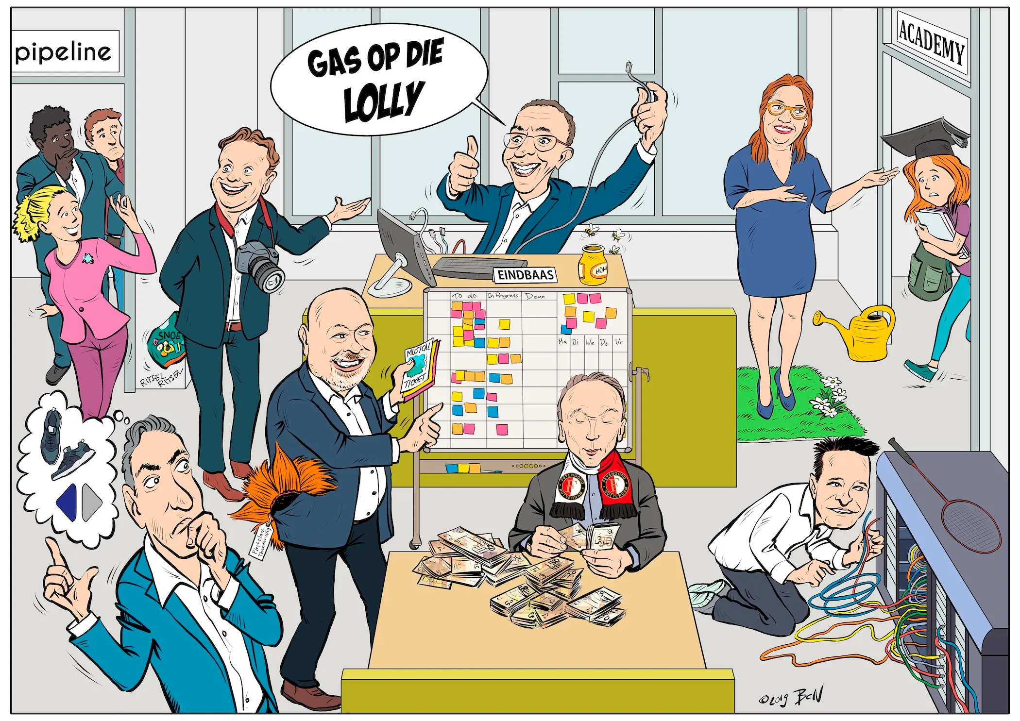 Digitaal portret in karikatuurstijl — voorbeeld 10