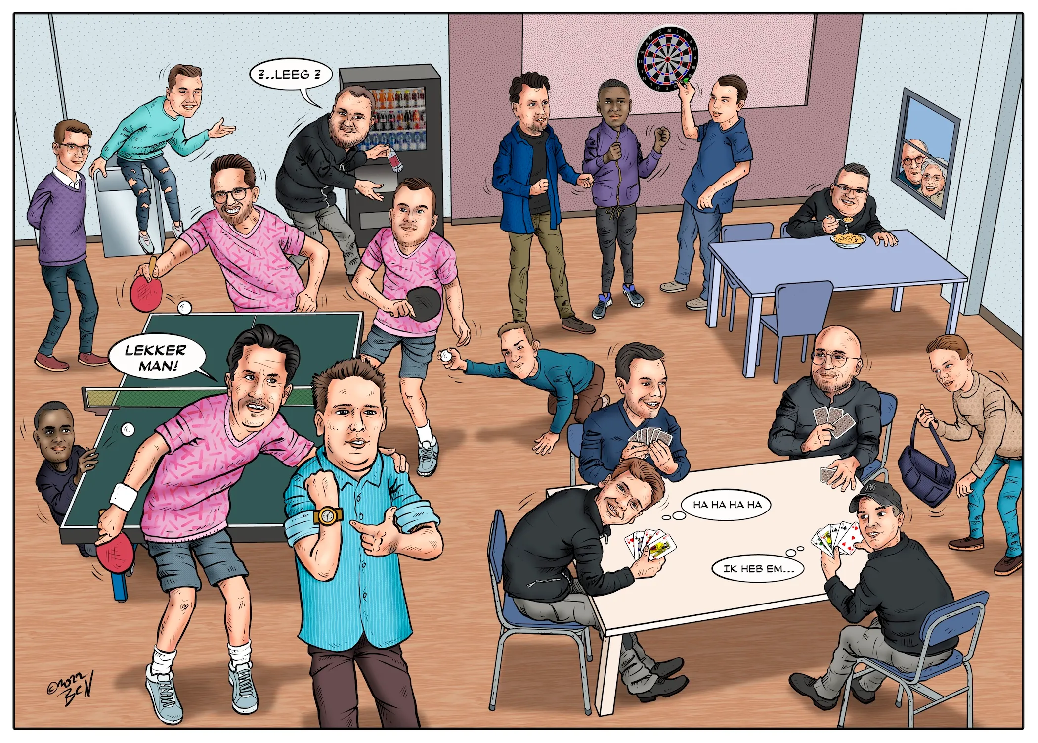 Digitaal portret in karikatuurstijl — voorbeeld 11
