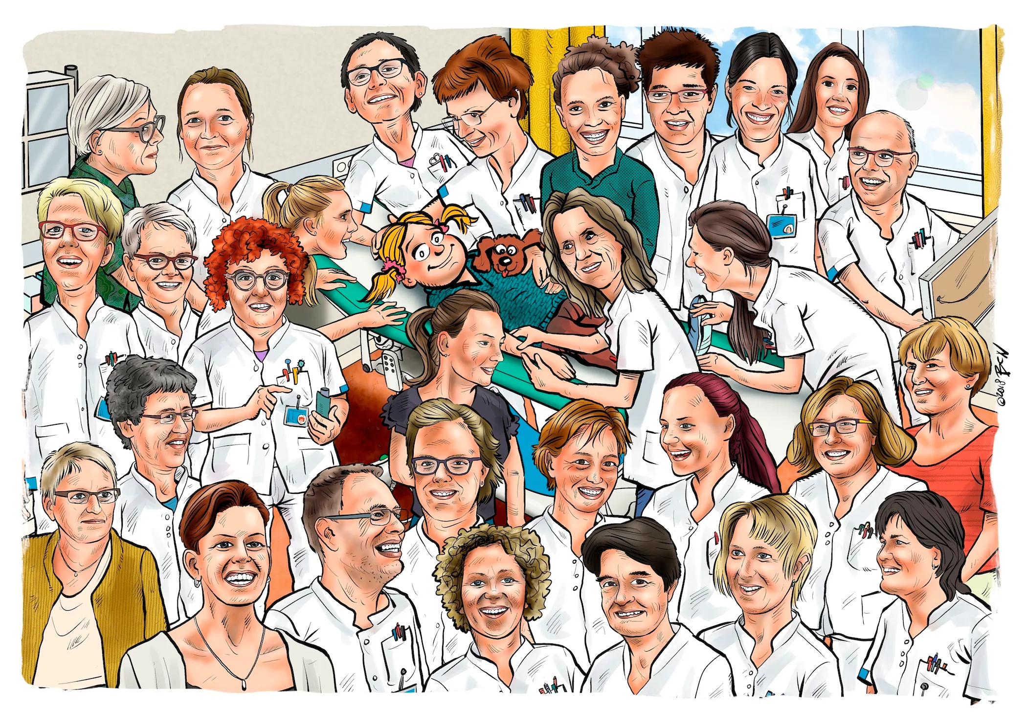Digitaal portret in karikatuurstijl — voorbeeld 12