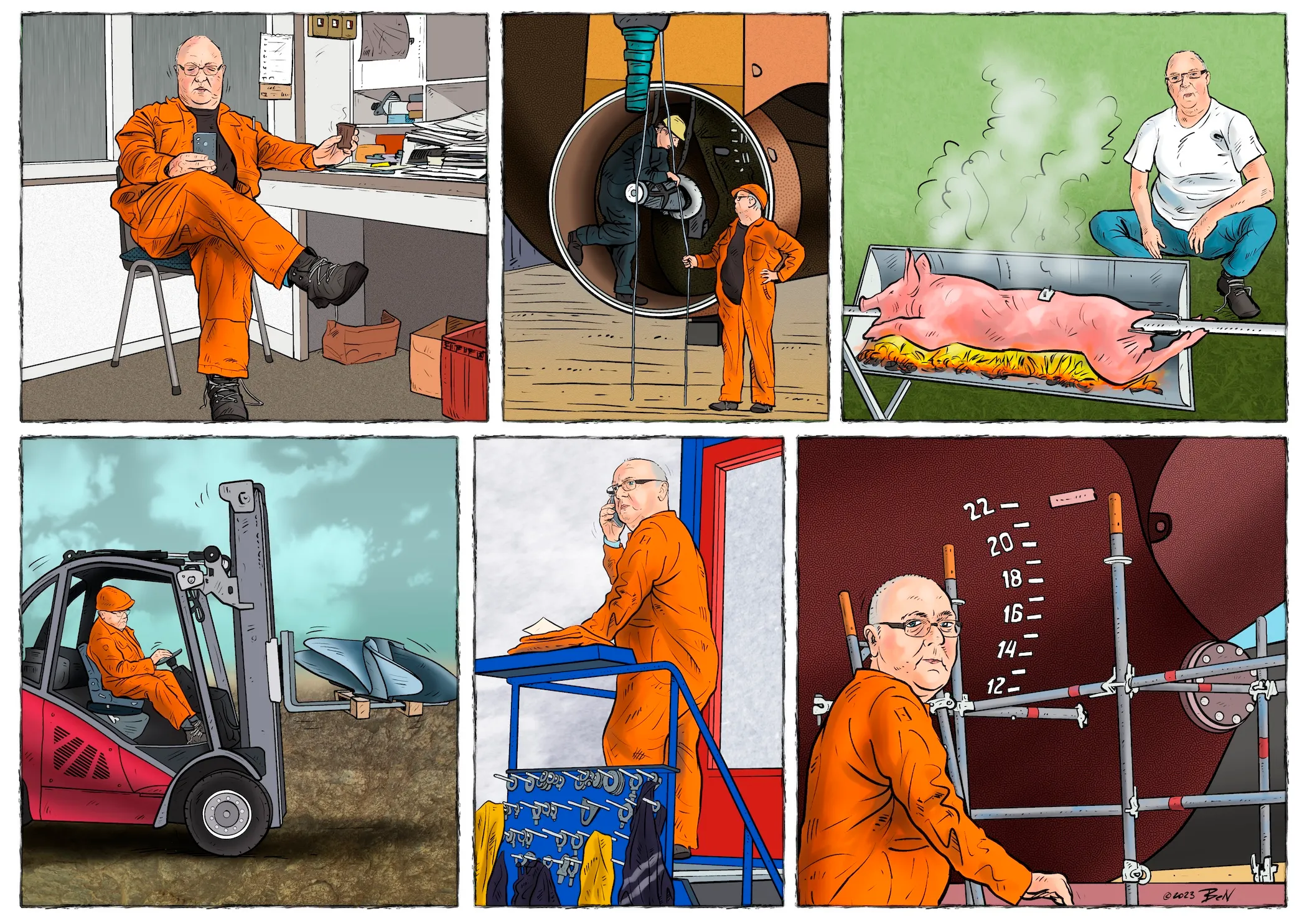 Digitaal portret in karikatuurstijl — voorbeeld 13