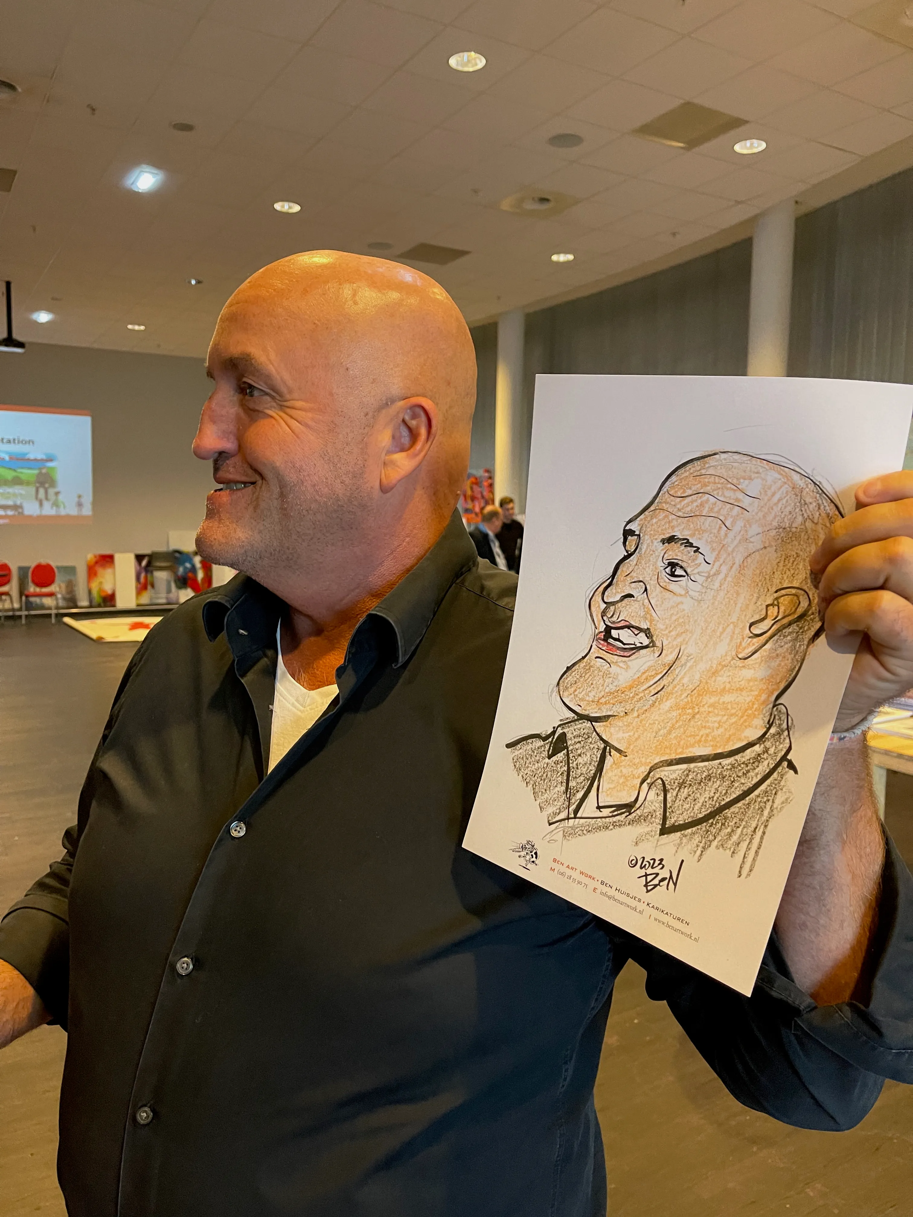 Ben tekent live op een evenement (voorbeeld 3)