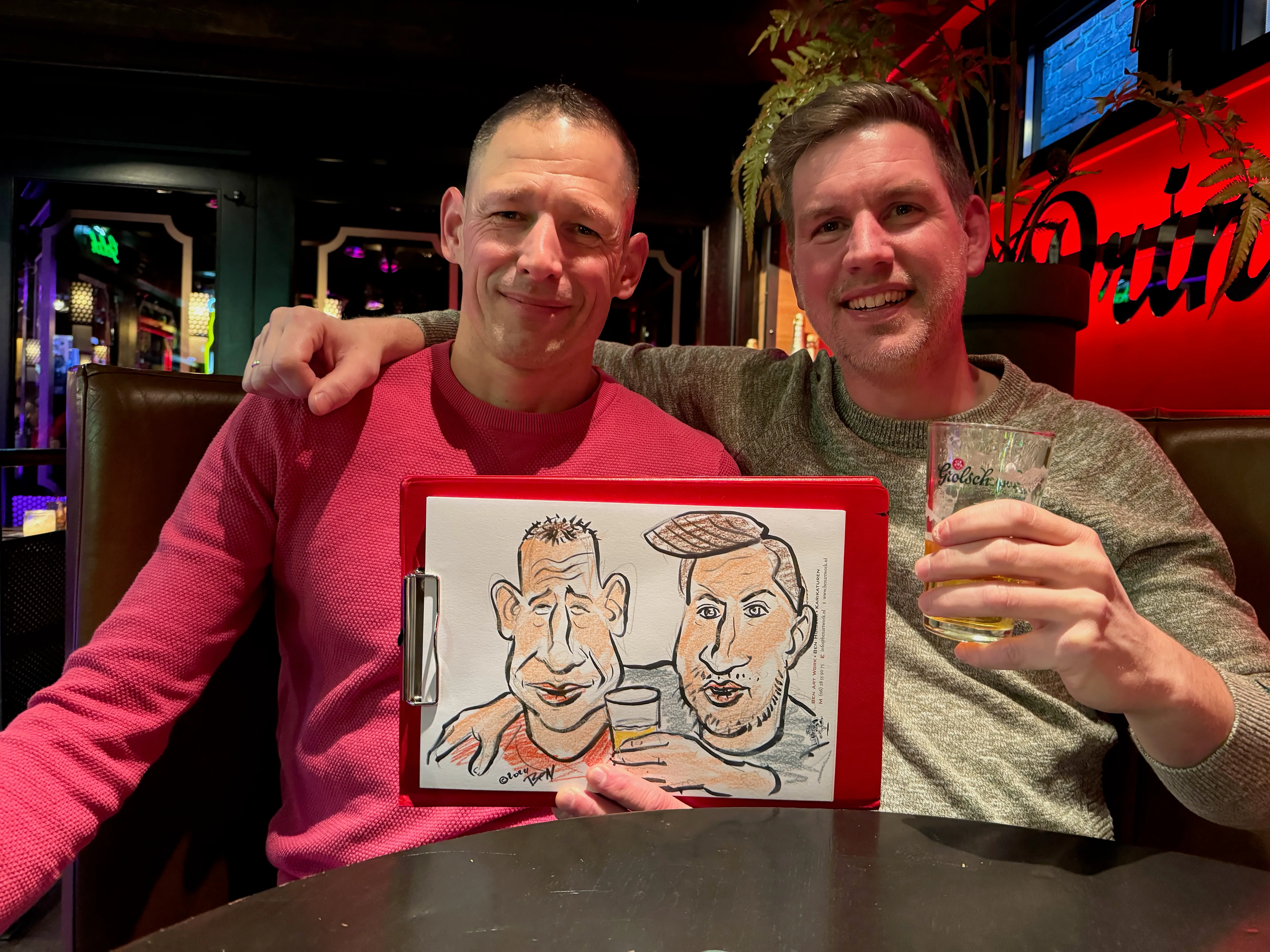 Ben tekent live op een evenement (voorbeeld 4)