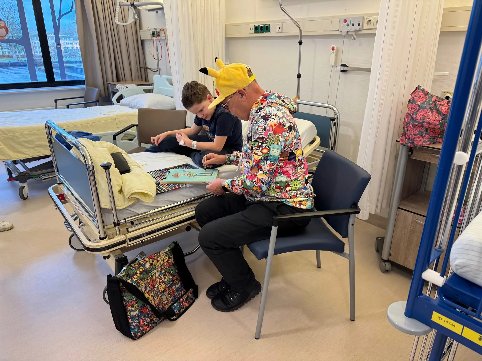 Tekenen voor Kinderen: Ben aan het werk bij een ziek kind — voorbeeld 7